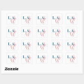 L. A. Girl Los Angeles Moderne Minimalistische Vierkante Sticker (Vel)