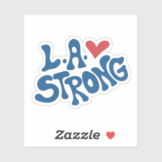 L.A. Strong, Californië Wildfire ondersteuning Sticker (Vel)