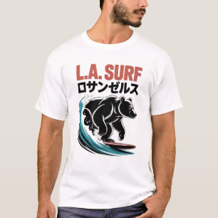 L.A. Surf Beer Japanse Typografie T-shirt