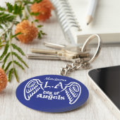 L.A. Wings douanenaam & de kettingen van de kleure Sleutelhanger (Zijkant)
