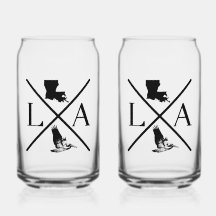 L.A.X 16 oz. glazen blik