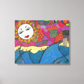 L.A. Zonsondergang ~ Giclee Canvas Print (Voorkant)