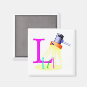 L - Alfabet Magnet (Voorkant / Achterkant)