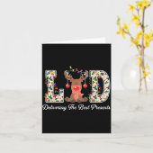 L&amp;d Delivering The Nurse Reindeer Christmas  Kaart (Gele Bloem)