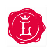 L - Antiek Wax Seal Gotische Kroon Initiaal Letter Zelfinktende Stempel (Design)