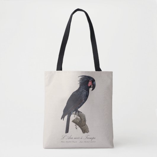 L' Ara Noir a Trompe / Palm Cockato Tote Bag (Voorkant)