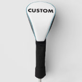 L. BLUE Piping Custom Golf Driver Headcover Blank (Voorkant)