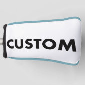 L. BLUE Piping Custom Golf Putter Headcover Blank (Voorkant)