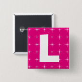 L bord badge knoppen voor hen feestavond vierkante button 5,1 cm (Voorkant /achterkant)
