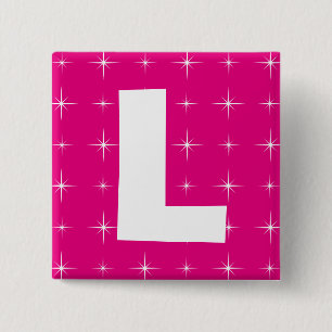 L bord badge knoppen voor hen feestavond vierkante button 5,1 cm