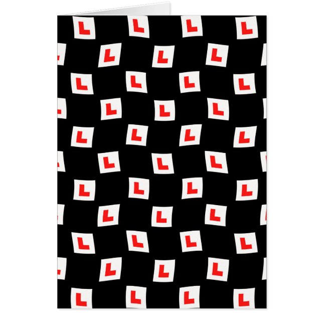 L-bord leerling driver wallpaper zwarte achtergron (Voorkant)