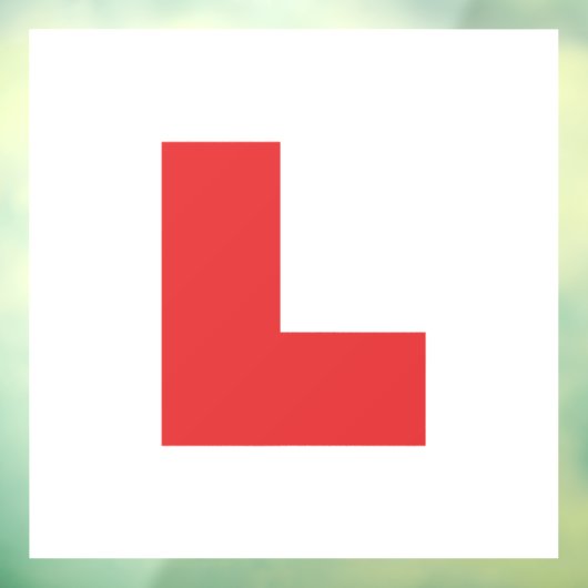 L Bord - Leerstuurprogramma rood 7-inch auto Raamsticker (Vel 3)