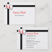 L Bord Rijinstructeur Visitekaartje (Voorkant / Achterkant)