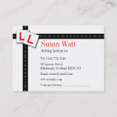 L Bord Rijinstructeur Visitekaartje (Achterkant)