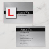 L Bord zwarte bestuurder Visitekaartje (Voorkant / Achterkant)