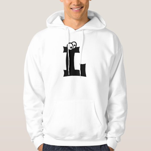 L, brief met oogballen hoodie (Voorkant)