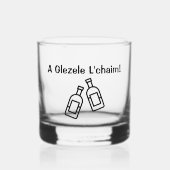L’Chaim – Jiddisch ontwerp Whisky Glas (Voorkant)