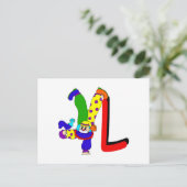 L Clown Briefkaart (Staand voorkant)