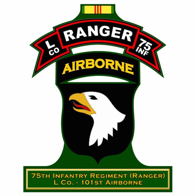 L Co., 75th Infantry Regiment - Ranger, Vietnam Staand Fotobeeldje (Voorkant)