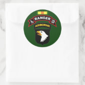 L Co, 75th Infantry Regiment - Rangers, Vietnam Ronde Sticker (Tas)