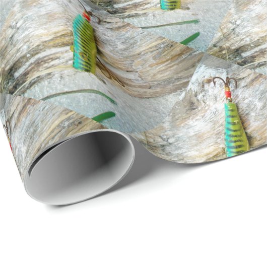 L Cooper Goo Eyes Antiek Vist Lure Cadeaupapier (Rol Hoek)