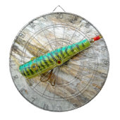 L Cooper Goo Eyes Antiek Vist Lure Dartbord (Voorkant)