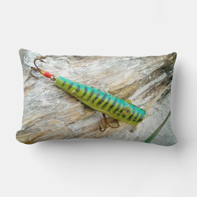 L Cooper Goo Eyes Antiek Vist Lure Kussen (Voorkant)