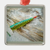 L Cooper Goo Eyes Antiek Vist Lure Metalen Ornament (Voorkant)