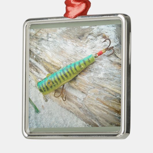 L Cooper Goo Eyes Antiek Vist Lure Metalen Ornament (Links)