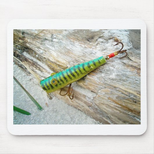 L Cooper Goo Eyes Antiek Vist Lure Muismat (Voorkant)