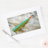 L Cooper Goo Eyes Antiek Vist Lure Rechthoekige Sticker (Envelop)