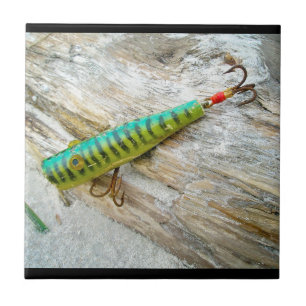 L Cooper Goo Eyes Antiek Vist Lure Tegeltje