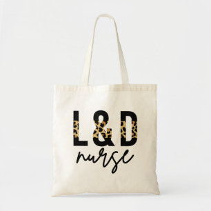 L & D Cheetah print arbeidsverpleger en verloskund Tote Bag