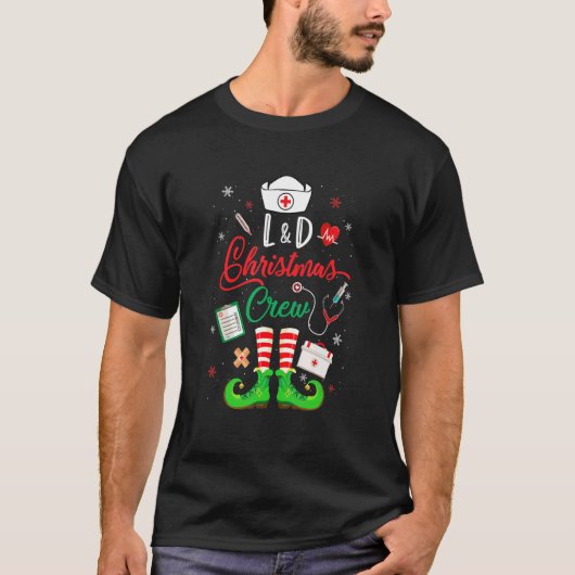 L&D Christmas Crew Labor And Delivery Nurse T-shirt (Voorkant)