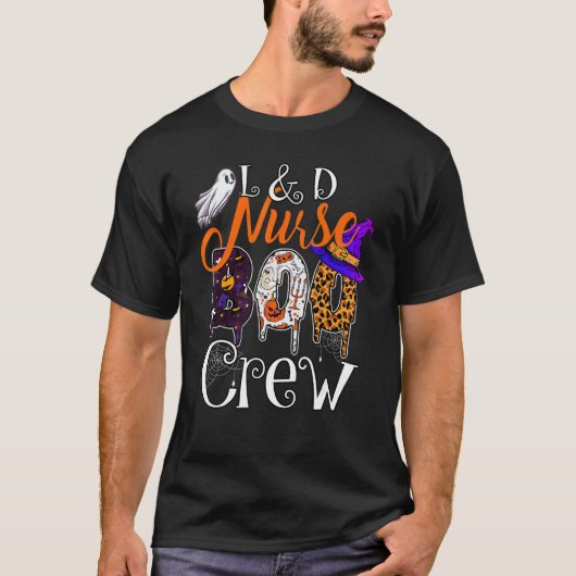 L&d Nurse Boo Crew Halloween Labor & Delivery Nurs T-shirt (Voorkant)