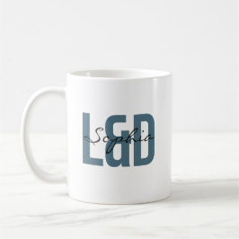 L&D  Nurse Personalized Name Bold Typography Koffiemok