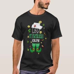 L&D St Patricks Verpleegster St Patrick Day Labour T-shirt