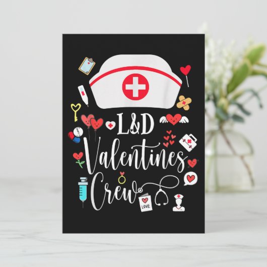 L&D Valentijnse Valentijnsdag verpleegkundigen en Kaart (Staand voorkant)