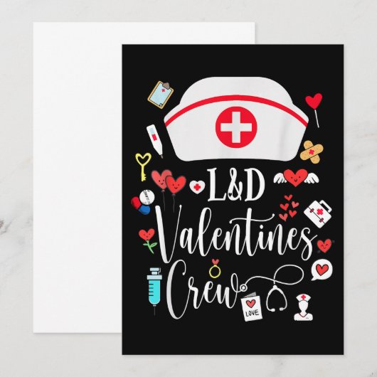 L&D Valentijnse Valentijnsdag verpleegkundigen en Kaart (Voorkant / Achterkant)