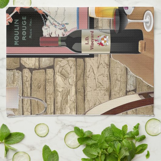 L.D. Wijnhanddoek Theedoek (Gevouwen)