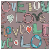 l de LOVE mocha Stof (Close Up)