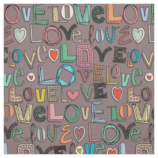 l de LOVE mocha Stof (Swatch)