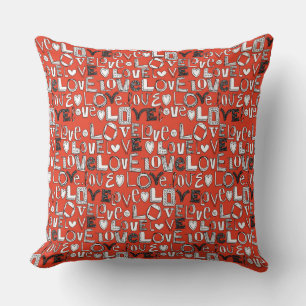 l de LOVE rood Kussen