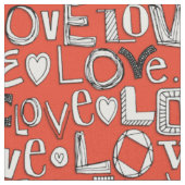 l de LOVE rood Stof (Close Up)