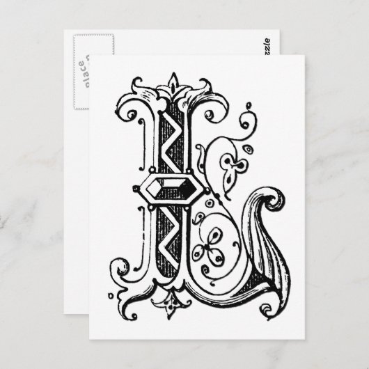 L Decoratieve brief Briefkaart (Voorkant / Achterkant)