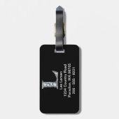 L "Diamond Bling" Luggage Tag Bagagelabel (Achterkant verticaal)