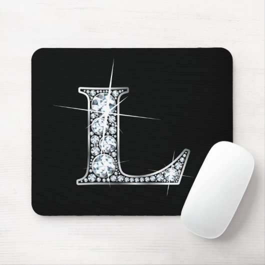 L "Diamond Bling" Print Mousepad Muismat (Met muis)