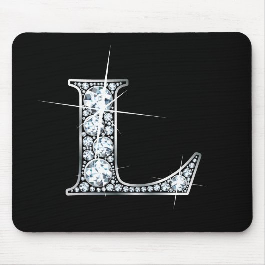L "Diamond Bling" Print Mousepad Muismat (Voorkant)