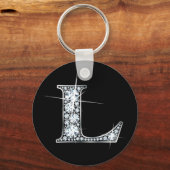 "L" Diamond Bling Sleutelhanger (Voorkant)
