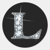 "L" Diamond Bling Sticker (Voorkant)